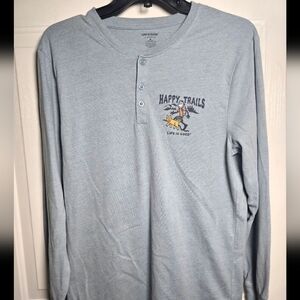 Life Is Good “Happy Trails” Sleepwear Henley Top
